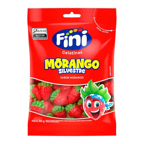 Bala de Gelatina Morango Silvestre 80g Fini-1-